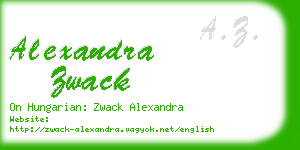 alexandra zwack business card